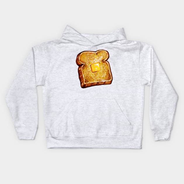 Buttered Toast Kids Hoodie by KellyGilleran